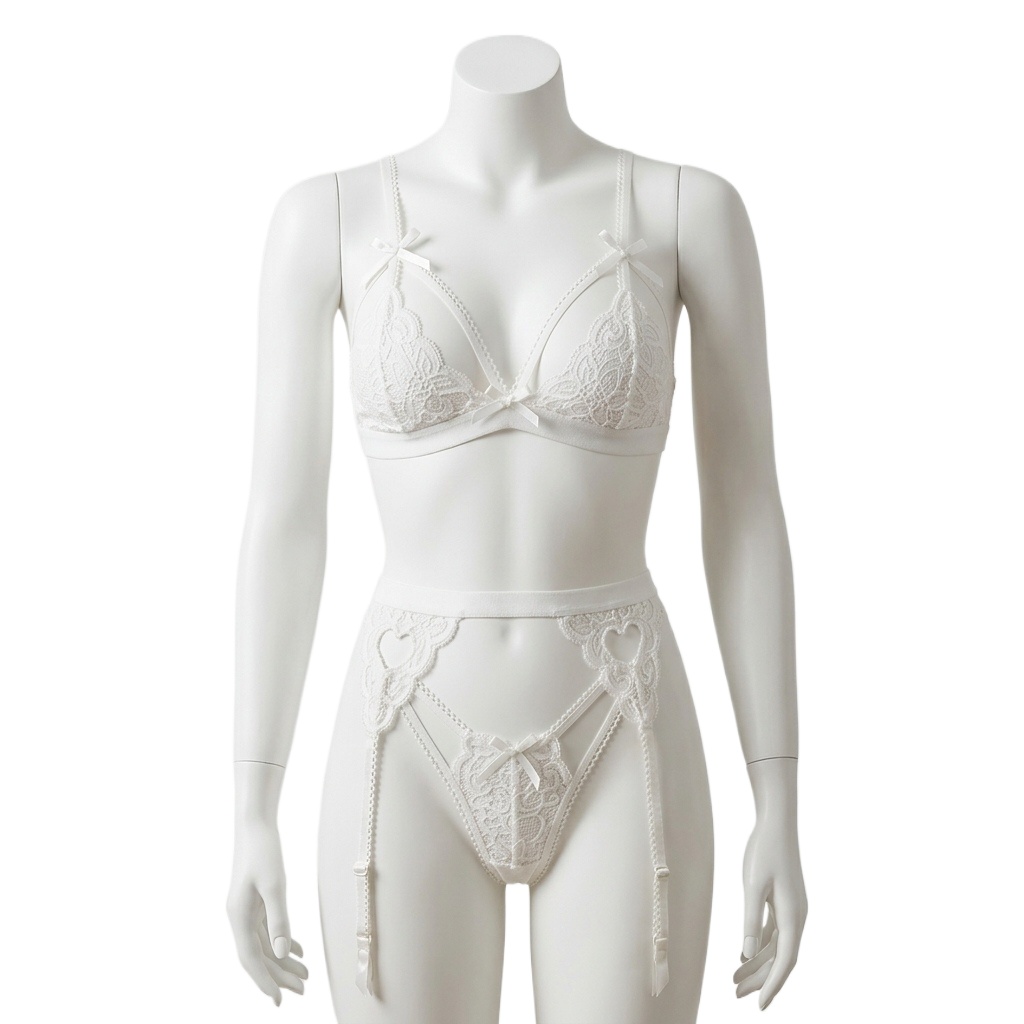 Women's 3 Piece  Lace Lingerie - огляд і ціна Lace Bralette Set