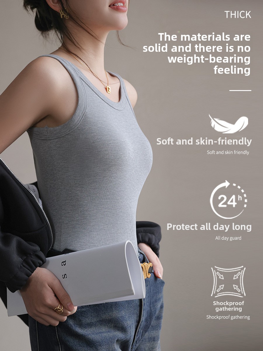 2025 Summer Women Strappy Tank - огляд і ціна T Shirt Bra Seamless