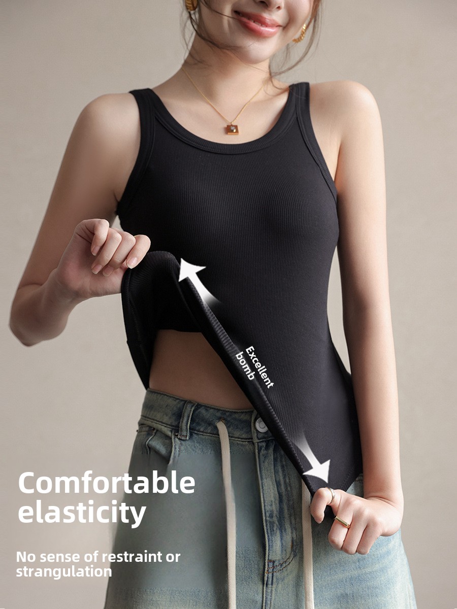 2025 Summer Women Strappy Tank - огляд і ціна T Shirt Bra Seamless
